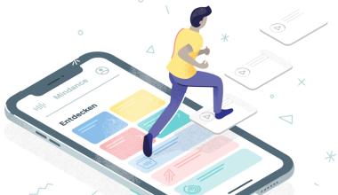 
		Mindance app on the smartphone
	