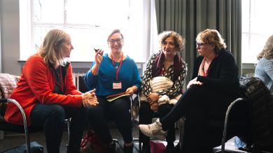 
		Four women at a workshop
	