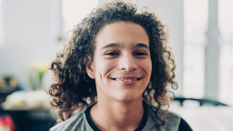 
		Cheerful male teenager
	