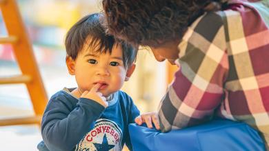 
		Little boy with caregiver
	