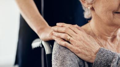 
		Elderly woman in a wheelchair
	