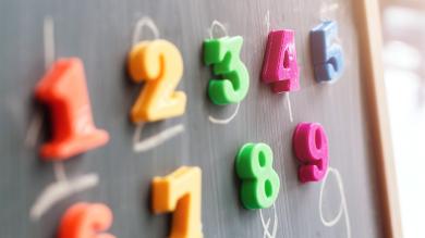 
		Colorful numbers on a blackboard
	