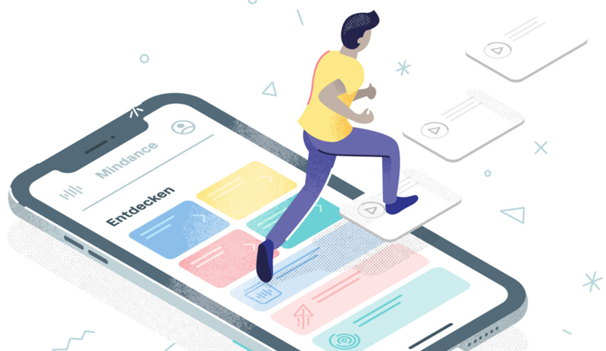 Mindance app on the smartphone