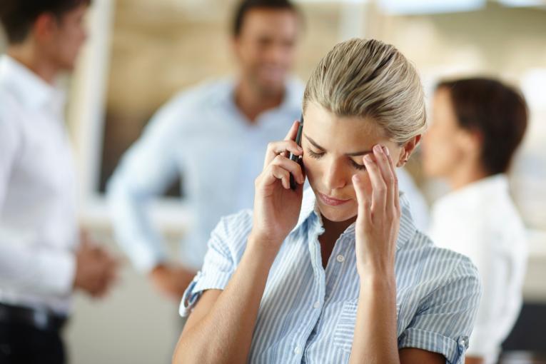 Woman stressed