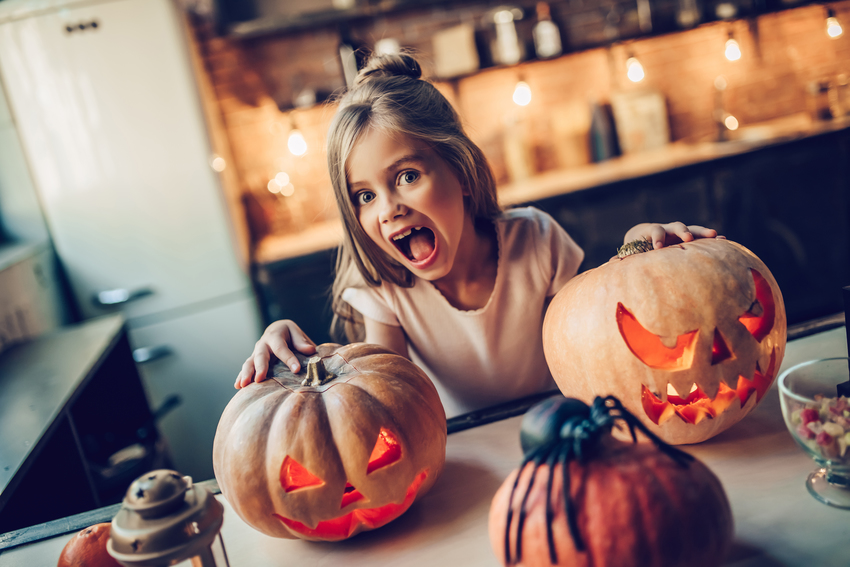 Halloween pumpkin carving