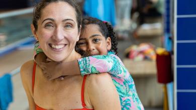 
		Mother and daughter in the swimming pool at the mother-child cure
	