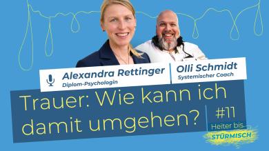 
		Podcast graphic of episode 11 with the characters Olli Schmidt and Alexandra Rettinger
	