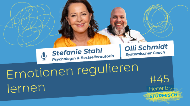 
		Podcast graphic with photos of psychotherapist Stefanie Stahl and podcast host Olli Schmidt
	
