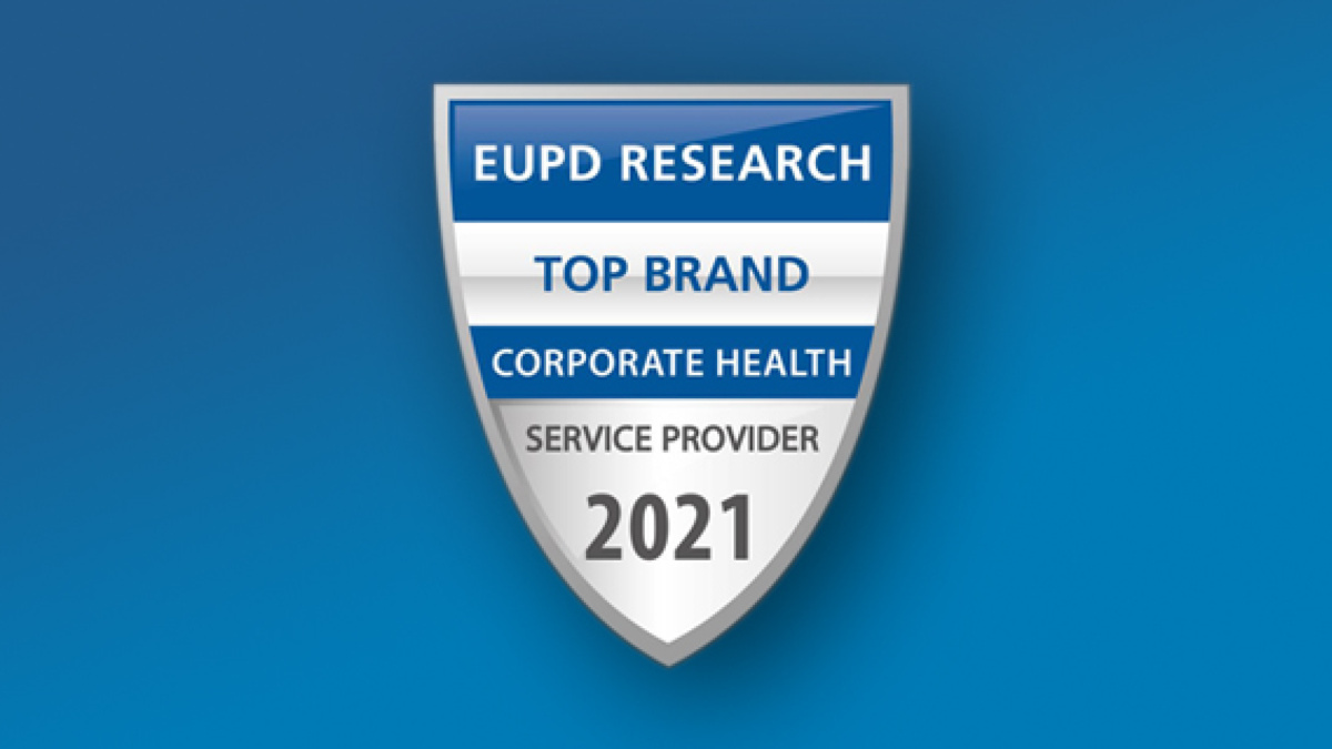 Corporate Health Award 2021 with background