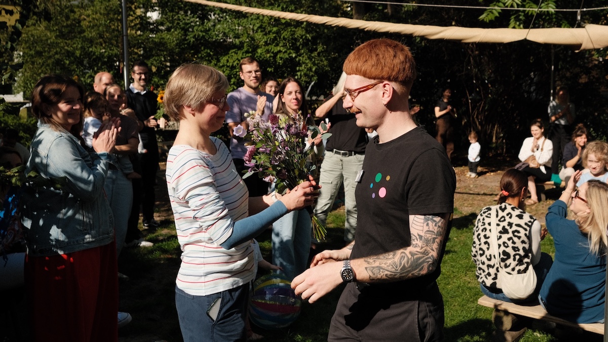 Maren Kürger (former director) and Connor Schinkewitz (assistant director) from CompanyKids Königskinder in Hanover