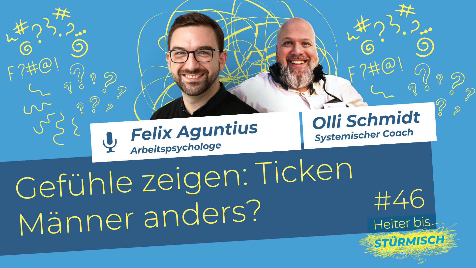 Work psychologist Felix Aguntius and blog host Oliver Schmidt can be seen.