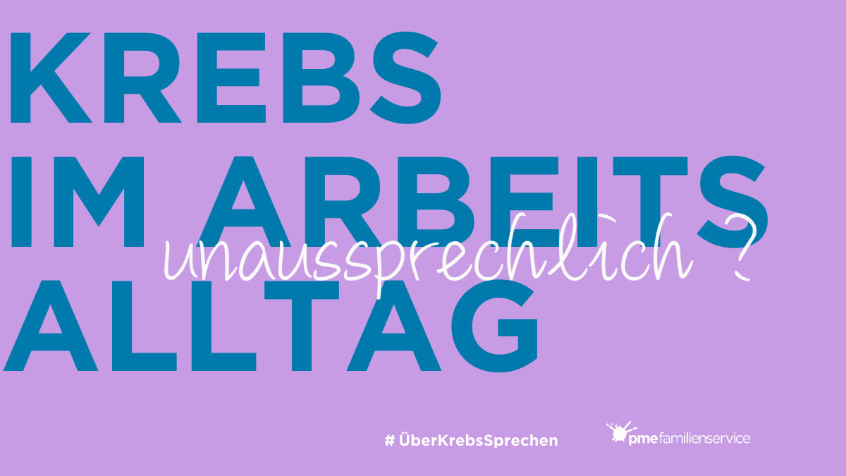 Kampagnenbild für die Kampagne Unaussprechlich - Krebs im Arbeitsalltag